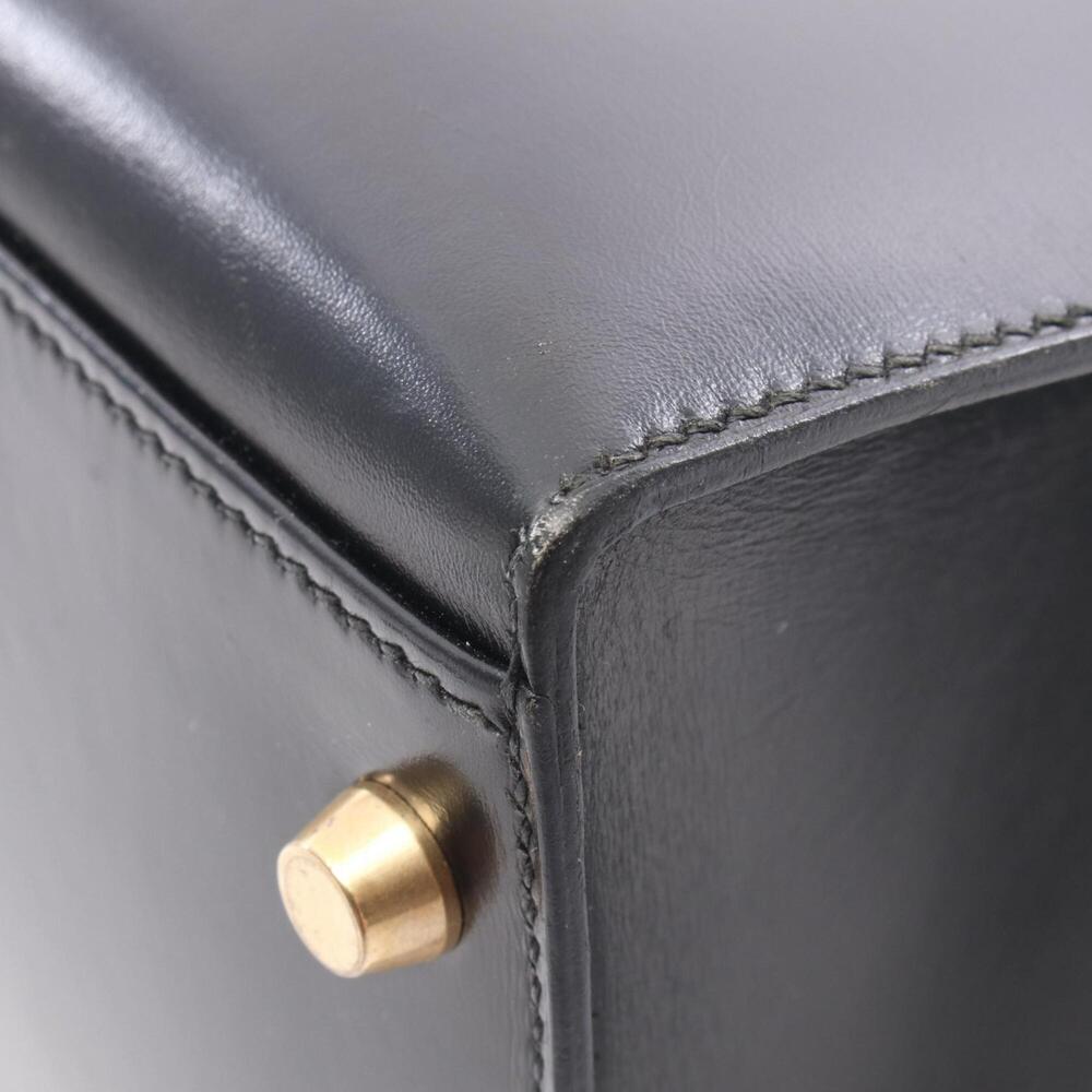 Hermes Kelly 32, 2-way handbag, calfskin (box calf leather), black. - Picture 9 of 13